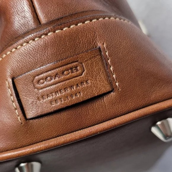 Coach '04 Hampton Hampton Leather  Small Brown Satchel - Picture 6 of 7